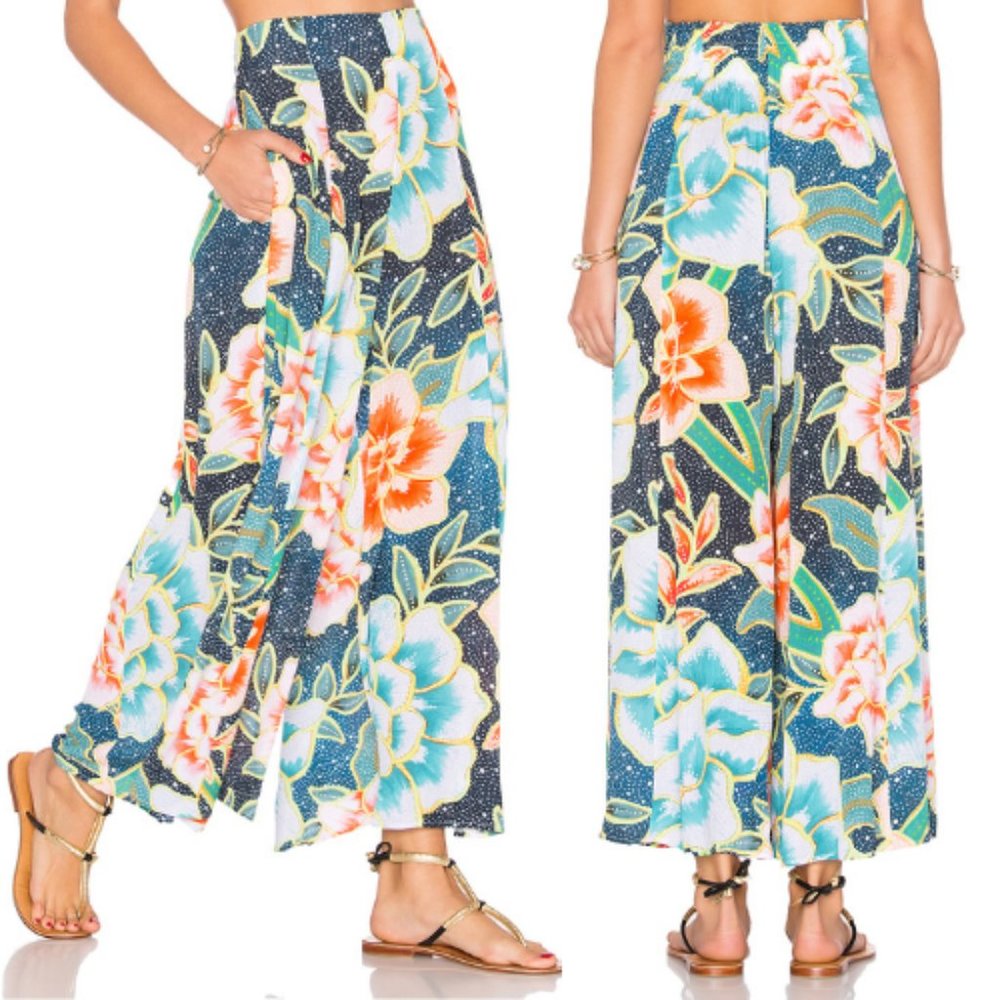 Mara Hoffman S Floral Easy Culottes Wide Leg Pants